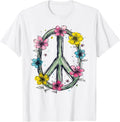 Flower Power, Peace Sign, Women, Flowers, Love Peace Hippie T-Shirt