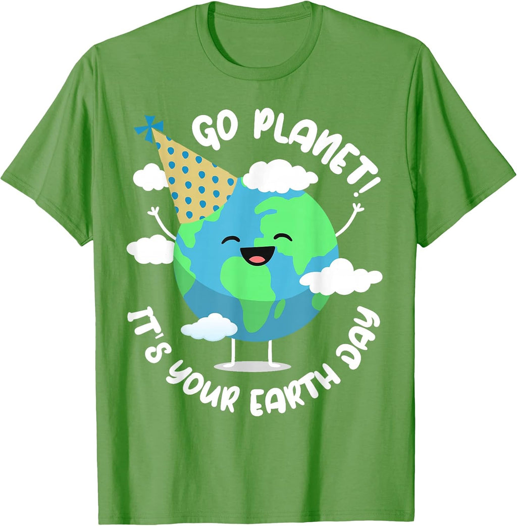 Kids Cute Earth Day Go Planet Its Your Earth Day Toddler Boy T-Shirt Small