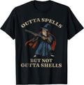 Outta Spells But Not Outta Shells Wizard Fantasy Meme T-Shirt