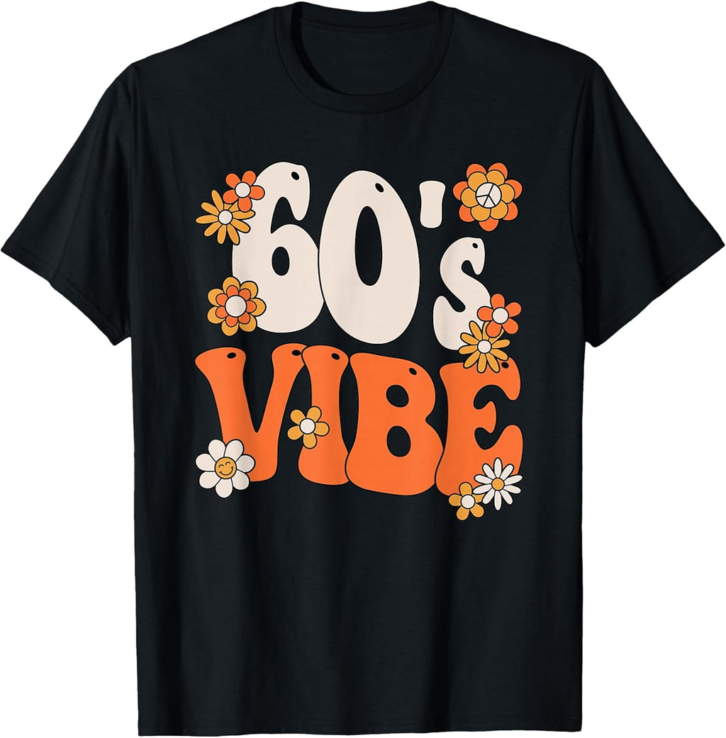 60s Vibe Costume 60s Party Outfit Groovy Hippie Peace Retro T-Shirt