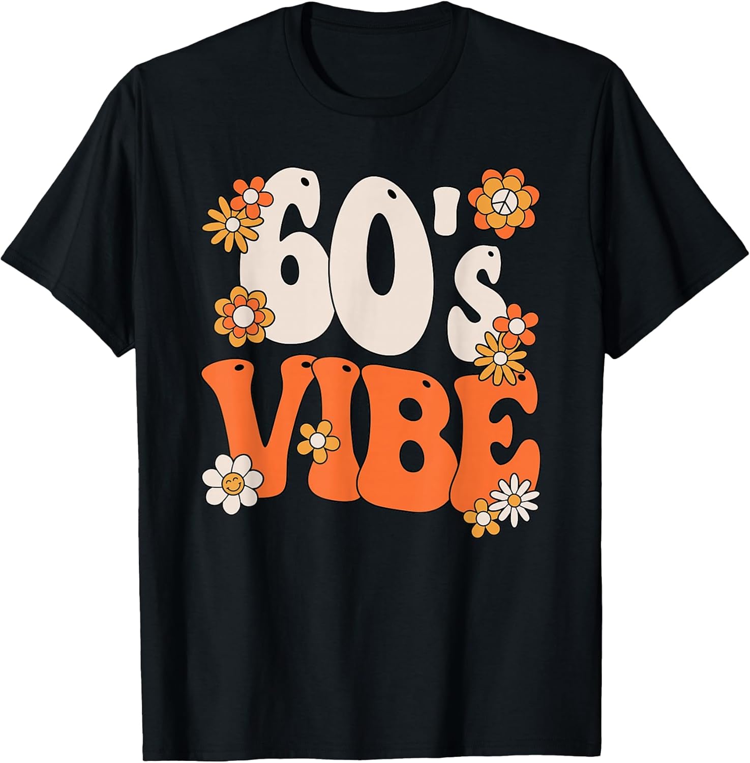 60s Vibe Costume 60s Party Outfit Groovy Hippie Peace Retro T-Shirt
