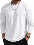 Mens Long Sleeve Tee Shirts Lightweight Moisture Wicking Casual Comfort Crewneck Plain Long Sleeve Shirts
