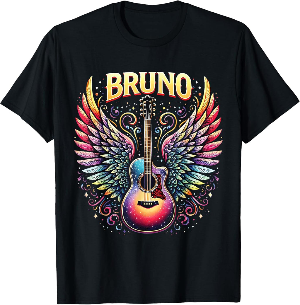 Retro Bruno Personalized Name I Love Bruno 70's 80's Vintage T-Shirt