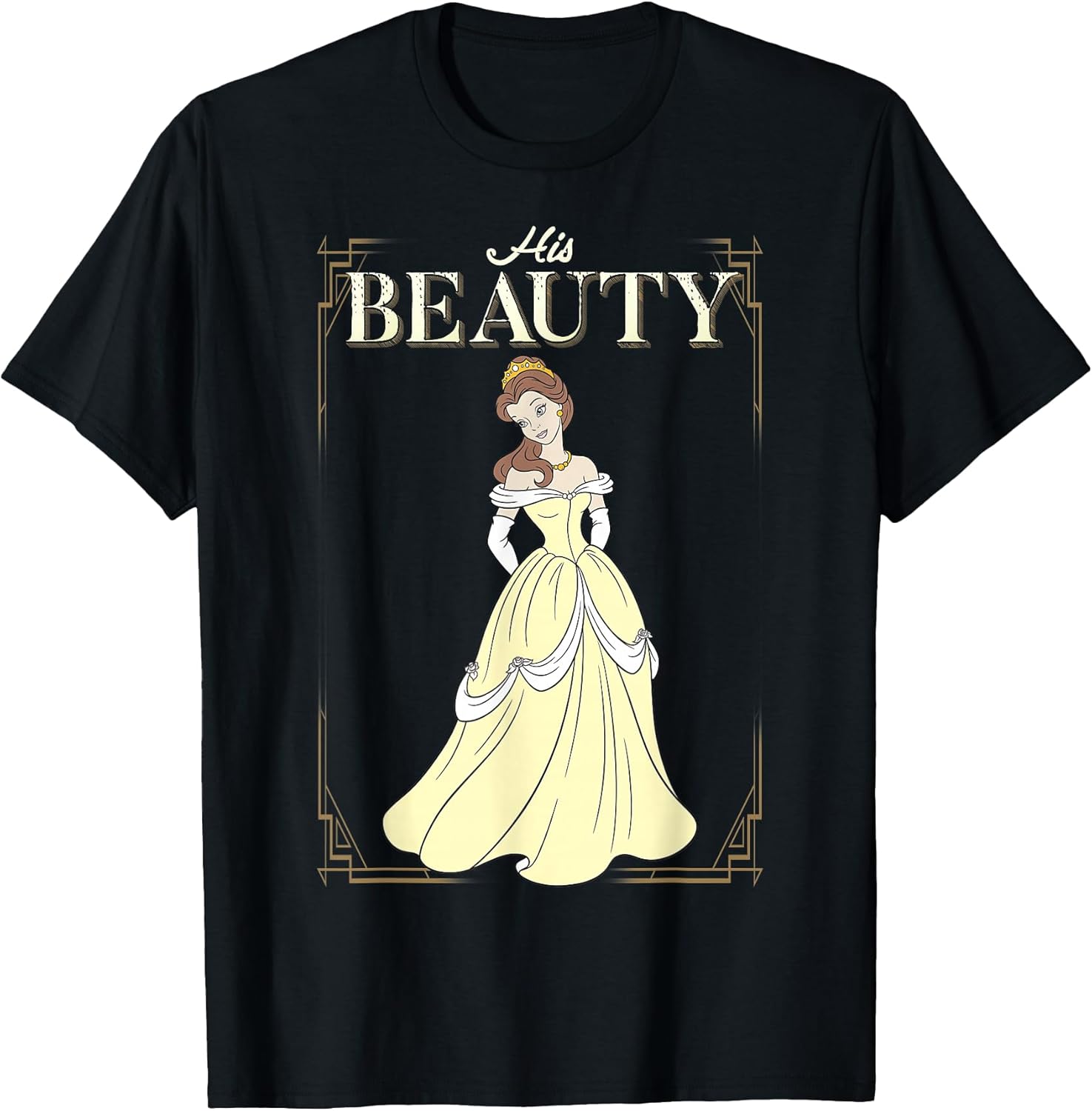 Beauty and The Beast Belle His Beauty Vintage Frame T-Shirt