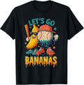 Baseball Banana Funny Sports Drip Art for Kids T-Shirt