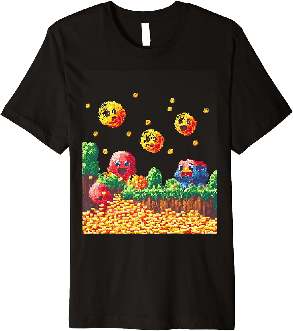 Retro Pixel Art Nostalgic Gaming Shirt Premium T-Shirt