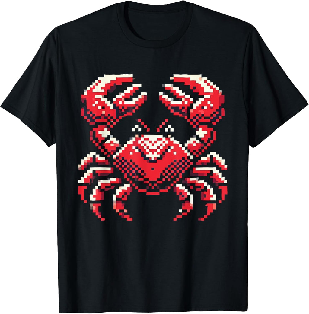 Pixel Art Crab Retro Gaming Lovers T-Shirt
