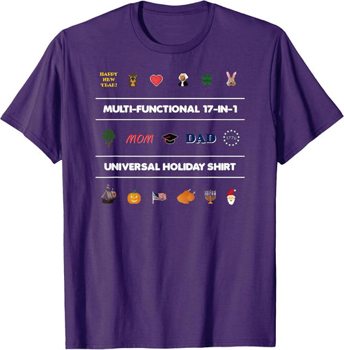 17-IN-1 UNIVERSAL HOLIDAY Pixel Art T-Shirt