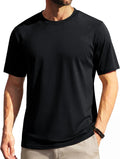 Mens Short Sleeve T-Shirts Moisture Wicking UPF80+ Summer Shirt Basic Crewneck Tshirts Plain