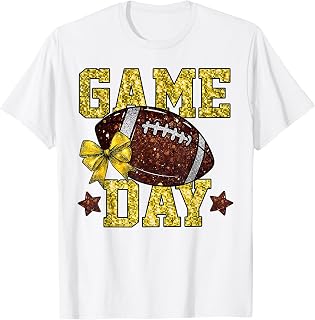 Game Day Touchdown Football Mom Go Cheer Gold Yellow Unisex T-shirt, Sweatshirt, Hoodie (1)
