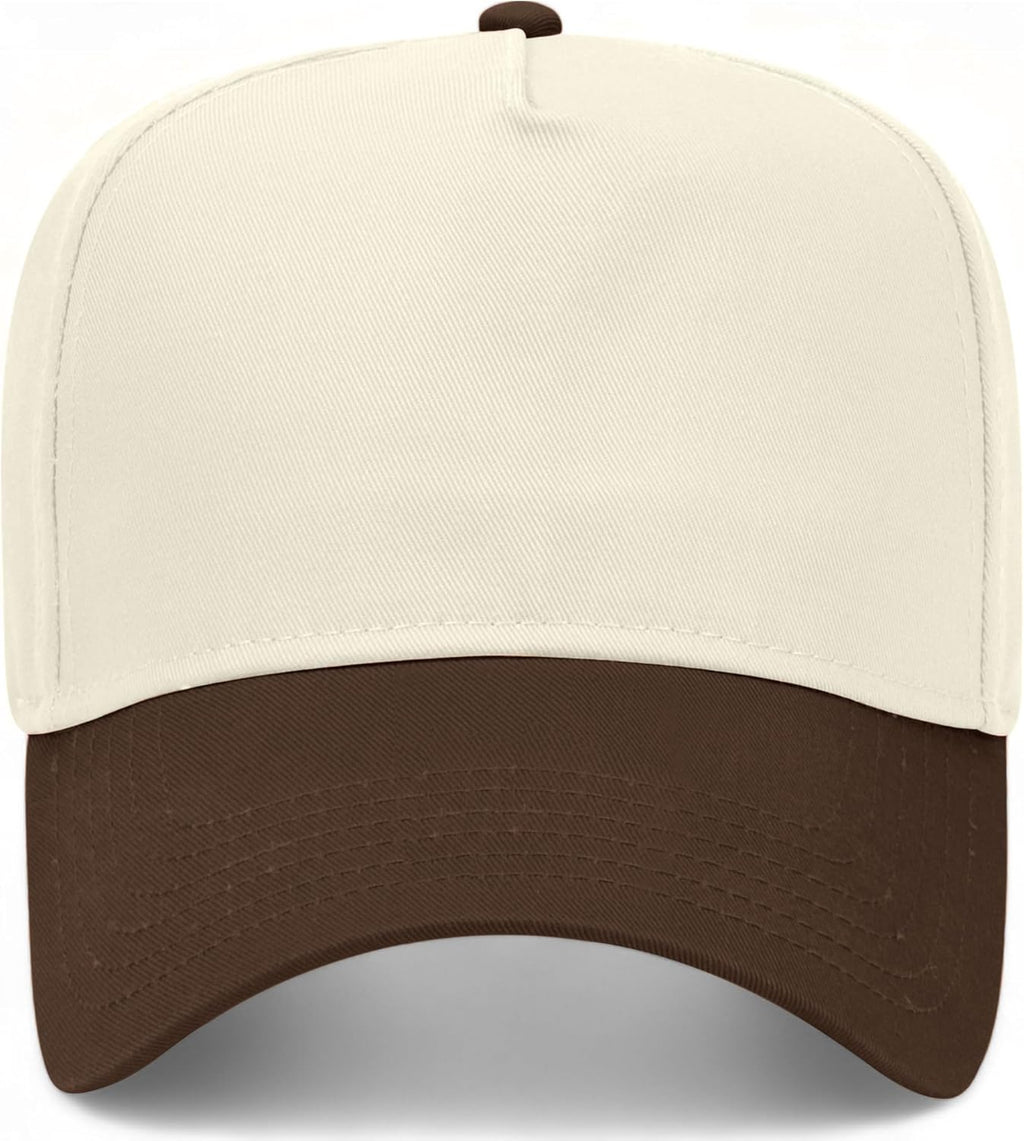 Blank Camo Trucker Hat with Two Tone Tan Camouflage Brim | Premium Wholesale Custom Baseball Hats Blanks for Men & Women