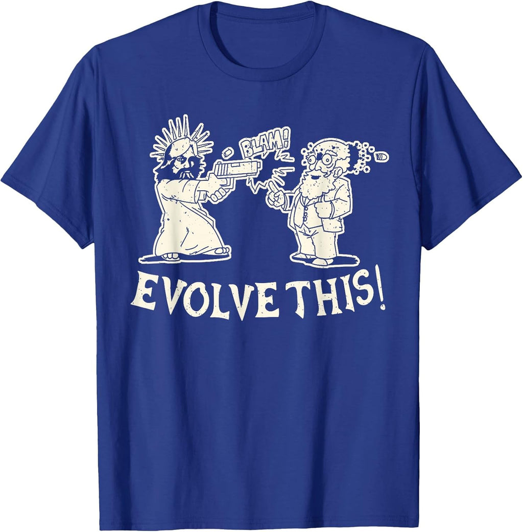 Vintage Evolve This Jesus And Darwin