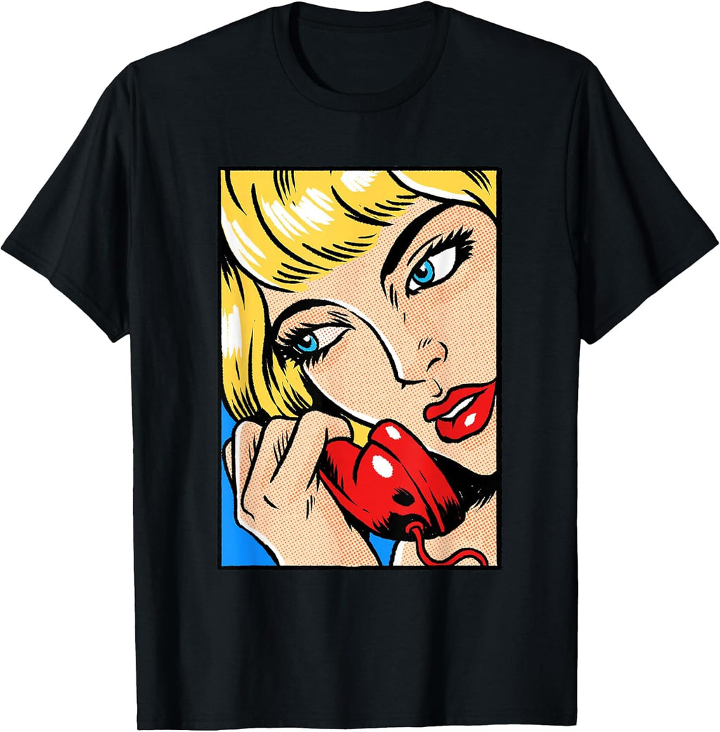 Suspicious Women Pop Art Comic Book Popular Culture Artist T-Shirt