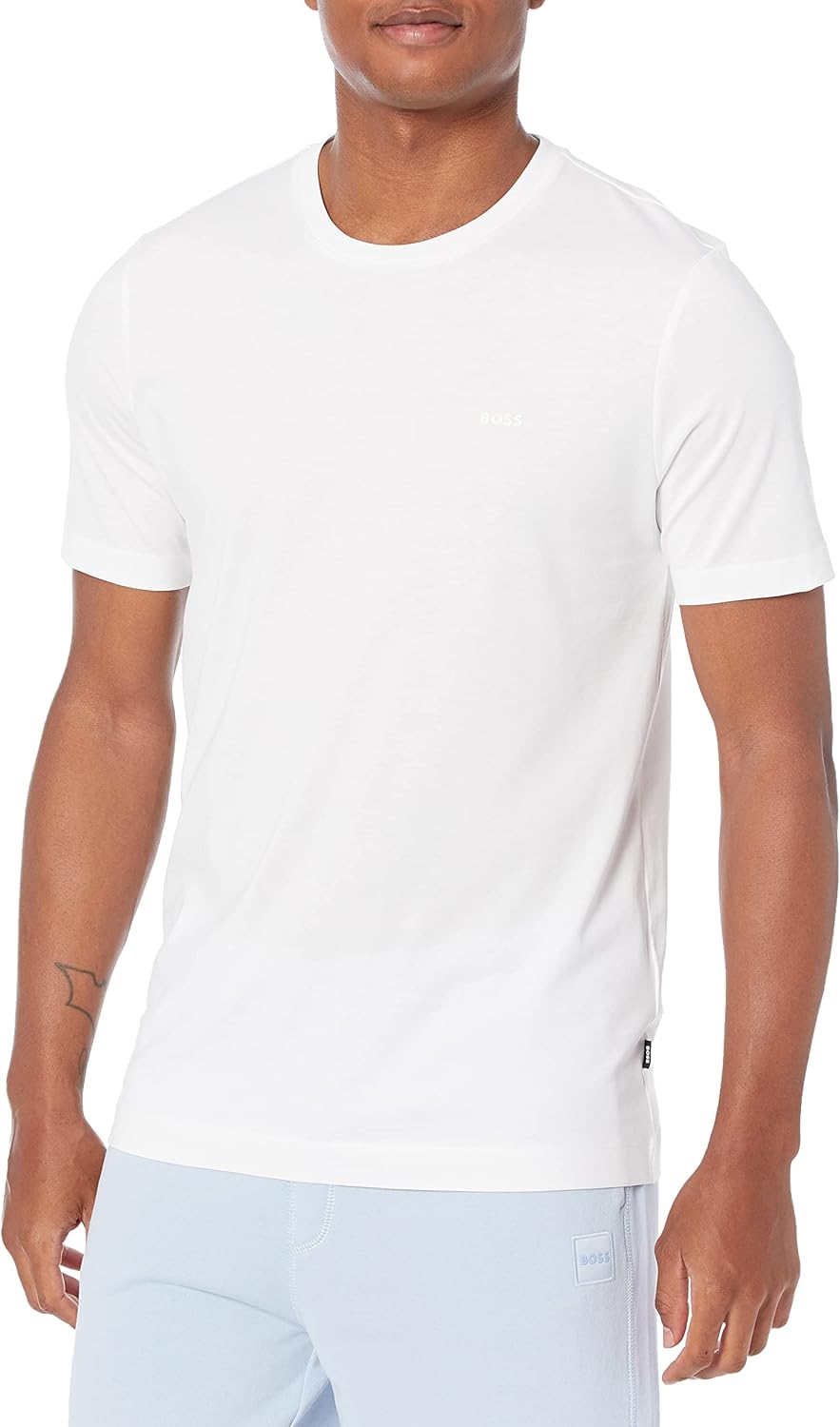 Men's Small Logo Cotton Crewneck T-Shirt