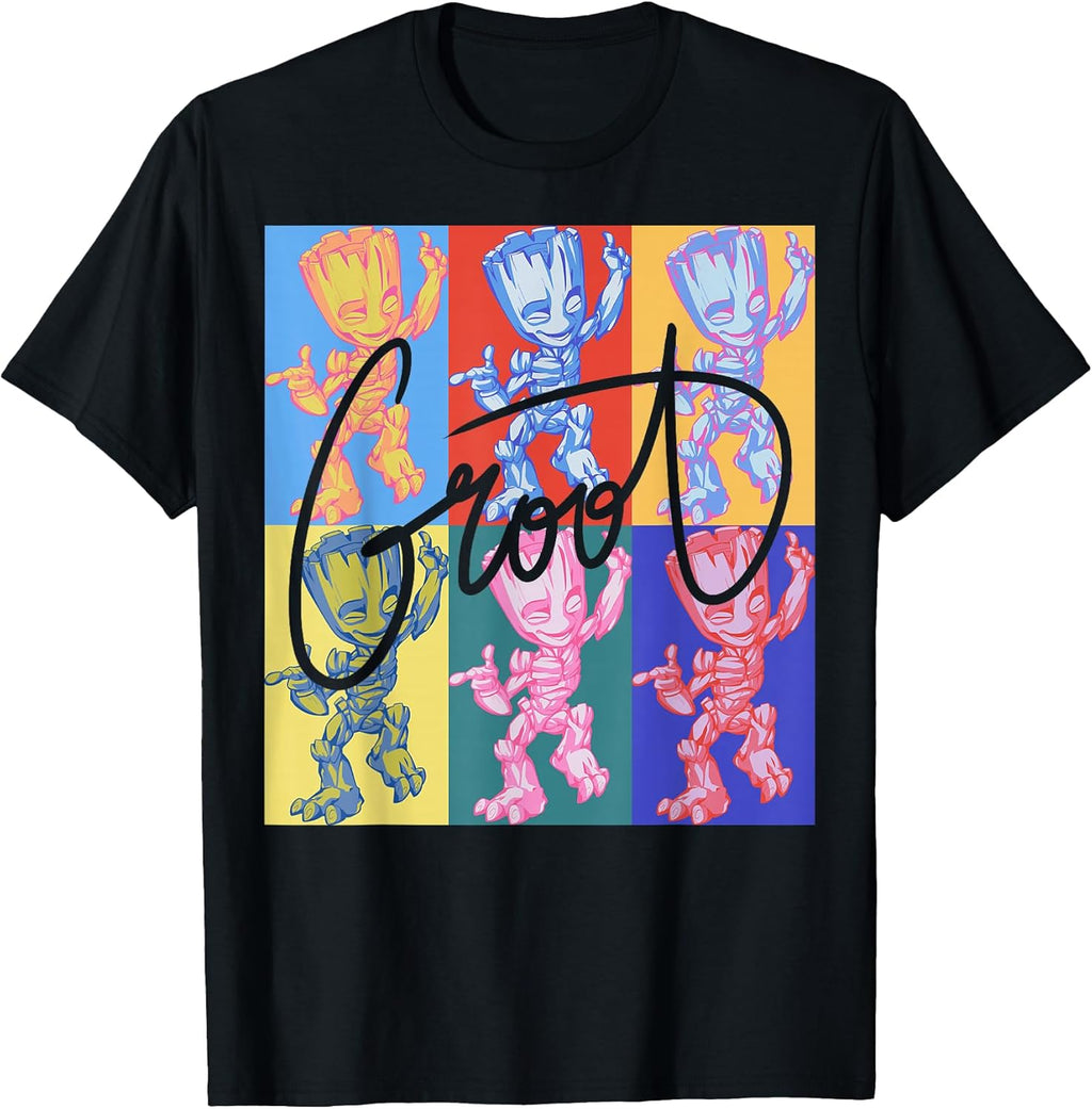 Guardians of The Galaxy Groot Pop Art Panels T-Shirt Small