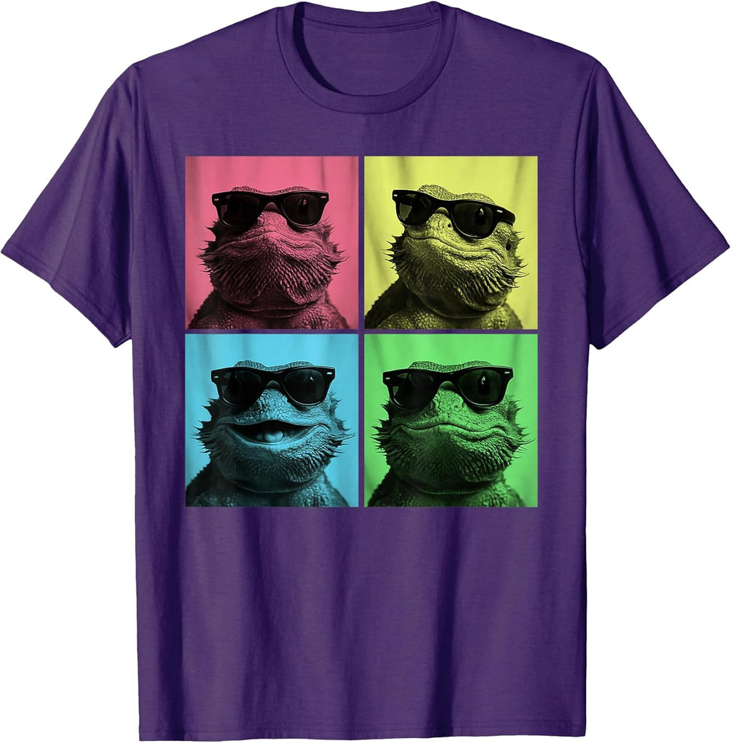Bearded Dragon Pop Art Funny Lizard Lover Photo Booth T-Shirt