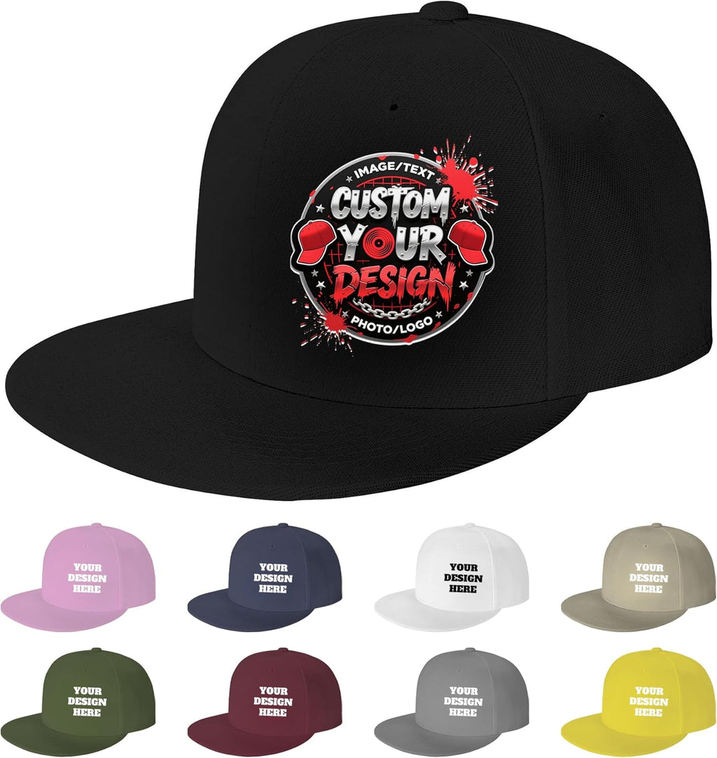 Custom Hat,Your Design Here,Custom Add Your Text/Photo Design Your Own Men Women Personalized Hat Gift