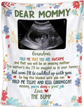 GABITA Dear Mommy Personalized Ultrasound Blanket – First Mothers Day for Mom to Be, First Mother's Day Blanket, Custom Photo Blankets, 1st for Mommy, New Pregnancy Gift for Mom new1