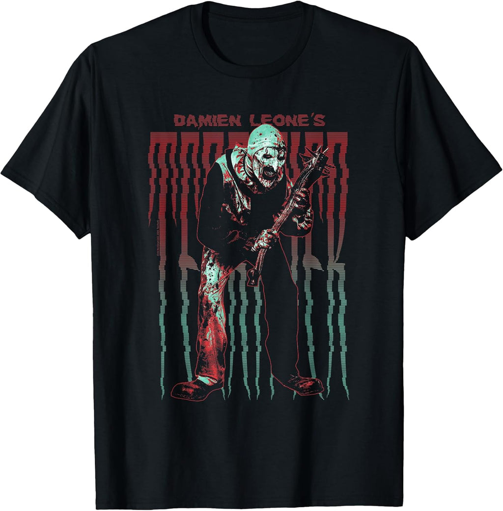 Stretched Out Logo with Art The Clown Horror Movie T-Shirt