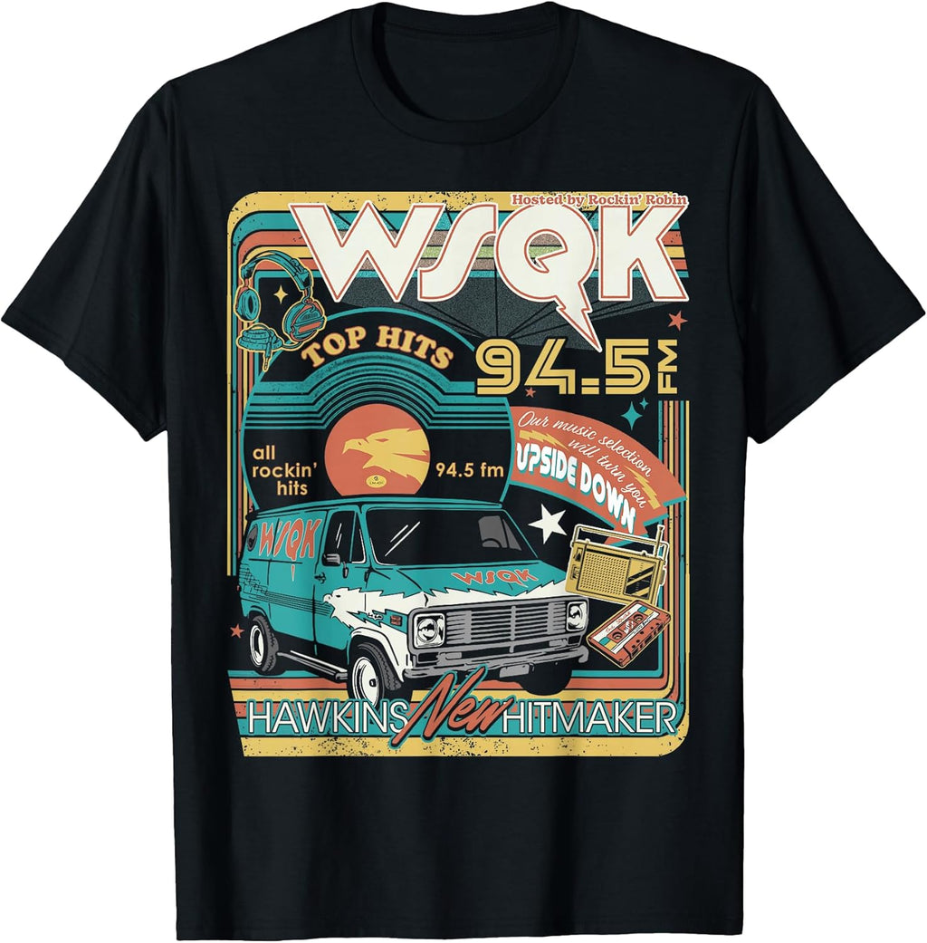 Season 5 WSQK Hawkins New Hitmaker Retro T-Shirt