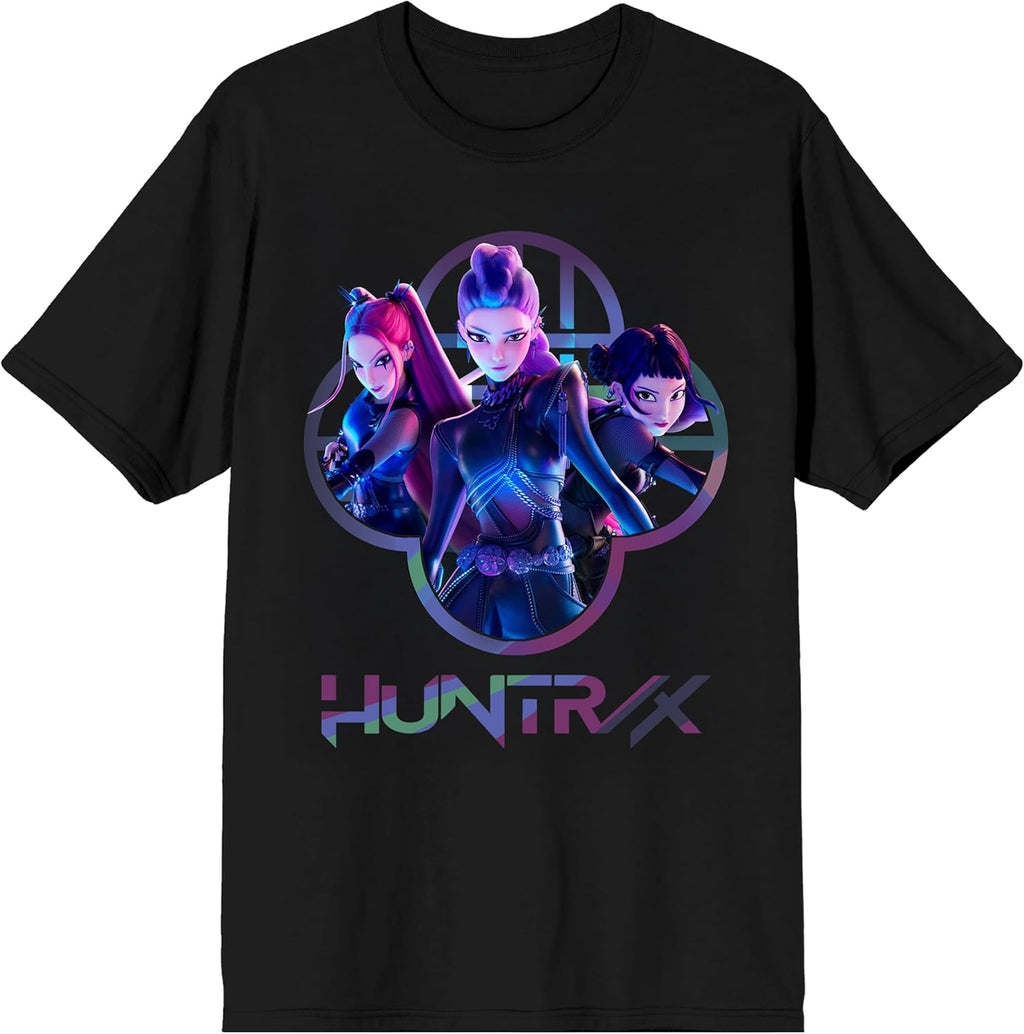 Kpop Demon Hunters Huntrix Capture Color Adult Crew Neck Short Sleeve T-Shirt
