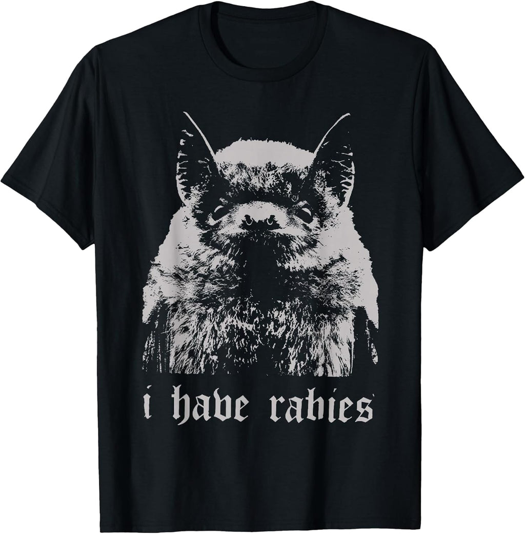 Vintage I Have Rabies Bat Funny Meme Quotes T-Shirt