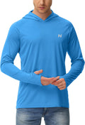 Sun Shirt UPF 50+ Men's Fishing Shirt Long Sleeve UV Protection Hoodie Rash Guard for Swimming Running Hiking Light