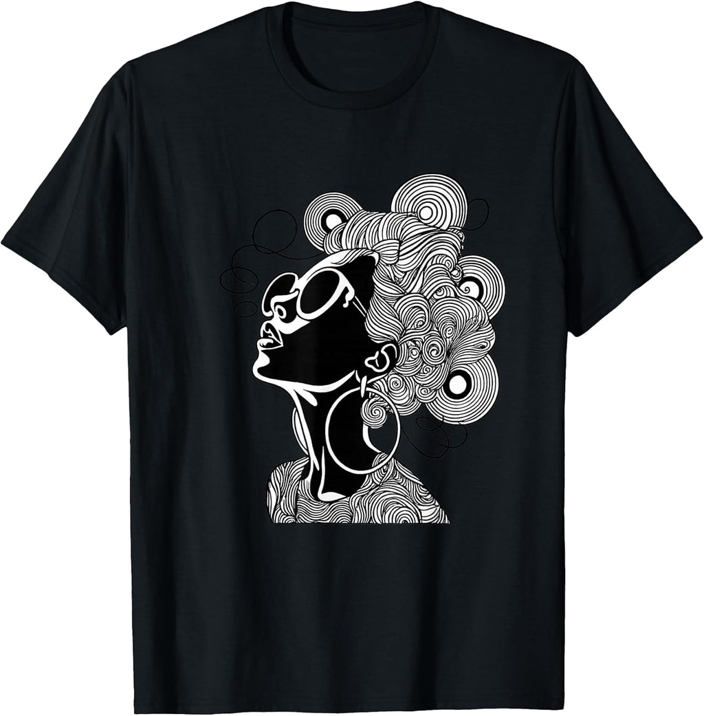 Minimalist Woman Illustration, Fashion Line Drawing Woman T-Shirt