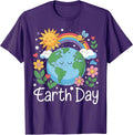 Earth Day Shirt Kids and Women Planet Smile T-Shirt