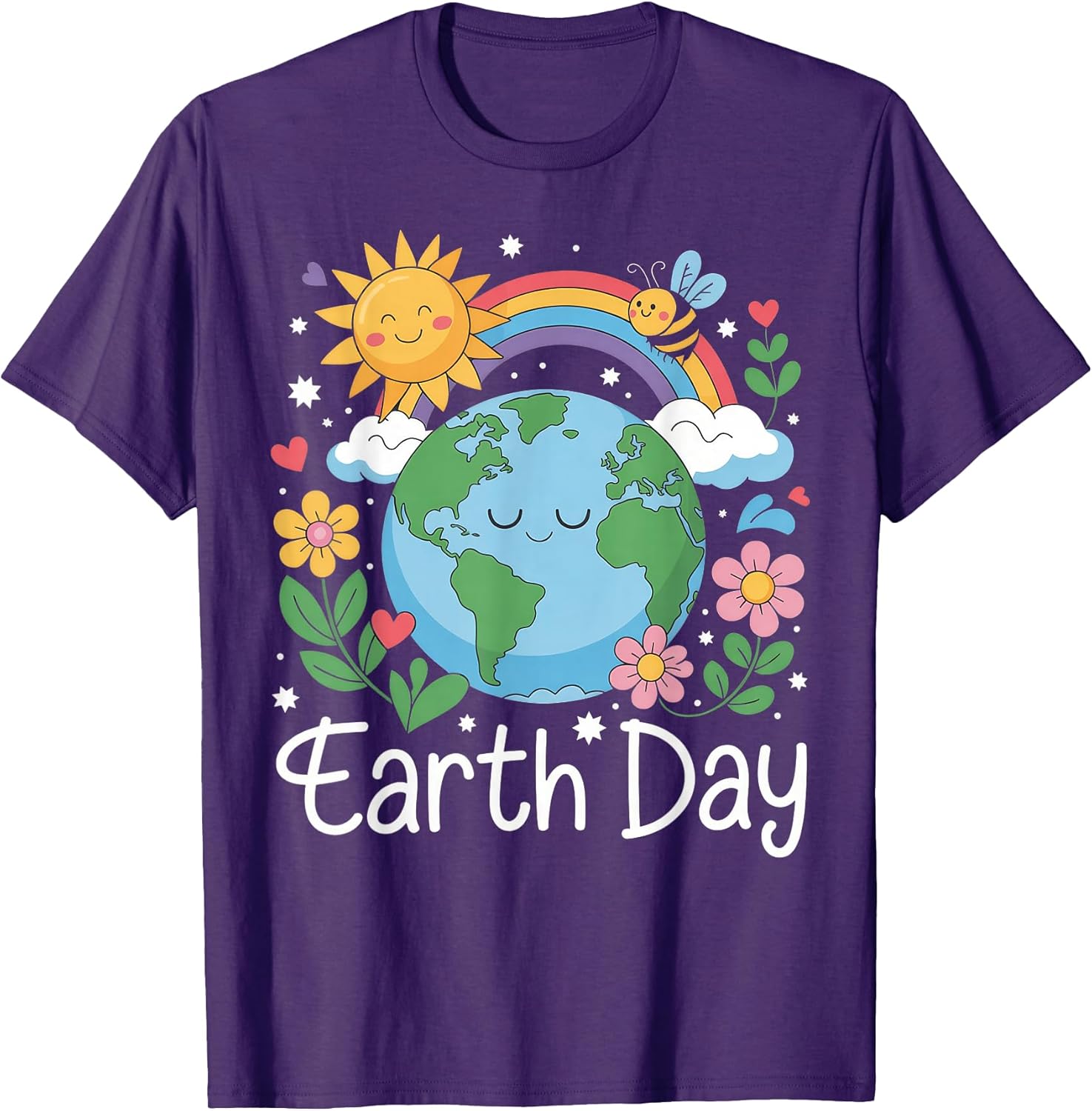 Earth Day Shirt Kids and Women Planet Smile T-Shirt