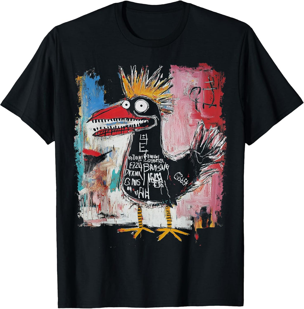 Animal Pop Art Design With A Bird On It Men's Graffiti T-Shirt
