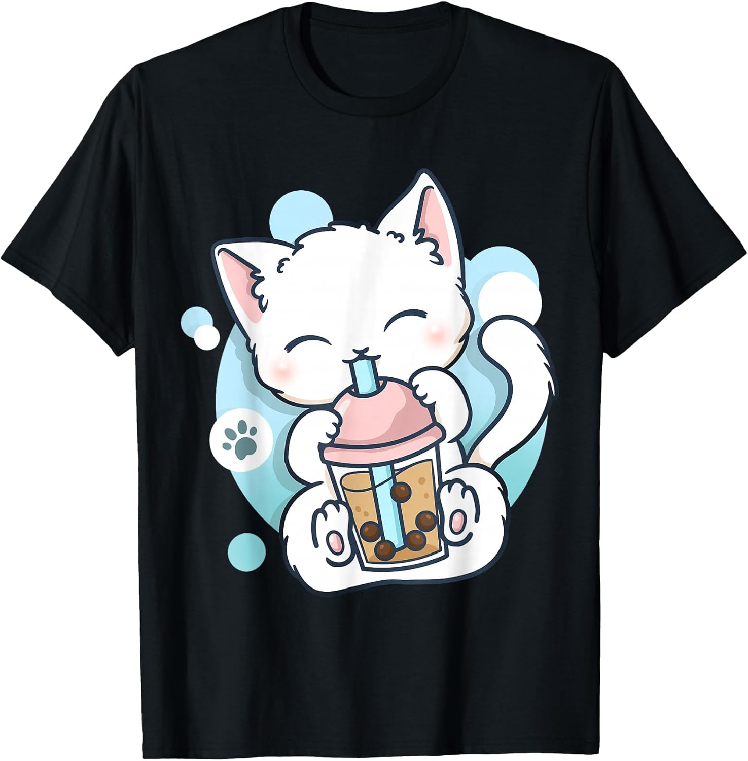 Cat Boba Tea Bubble Tea Anime Kawaii Neko T-Shirt