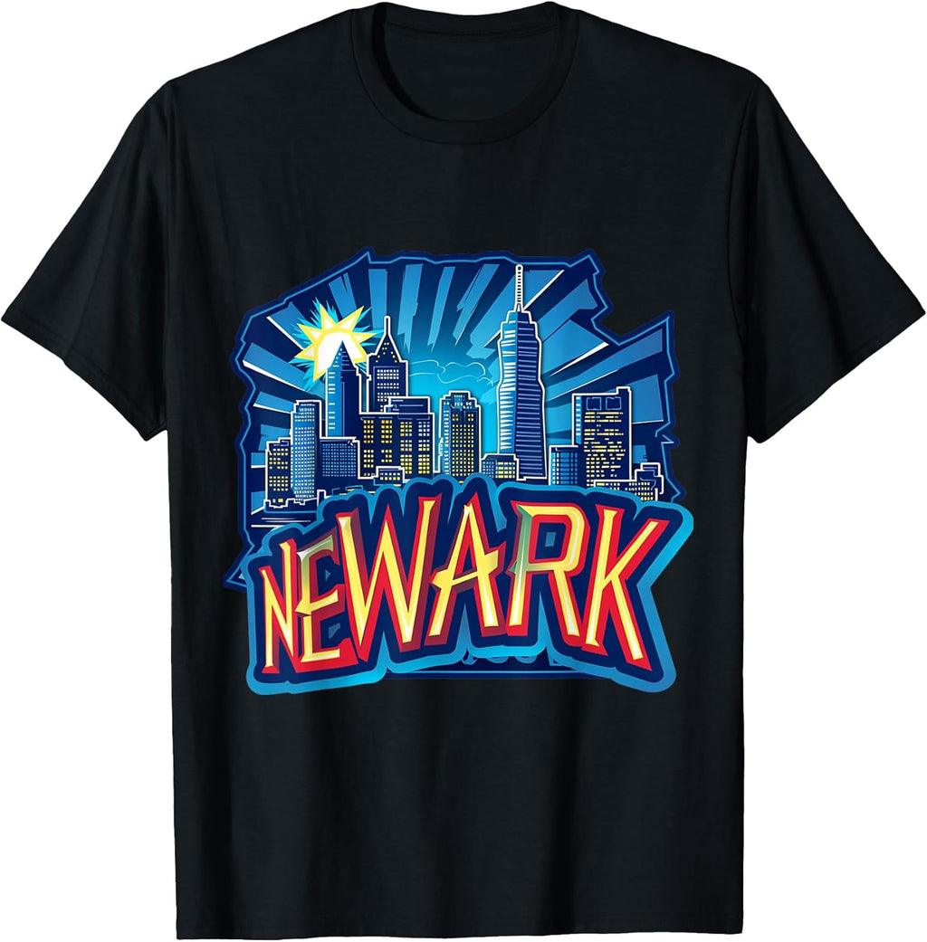 Newark New Jersey NJ Downtown Skyline City Pride Urban Vibes T-Shirt