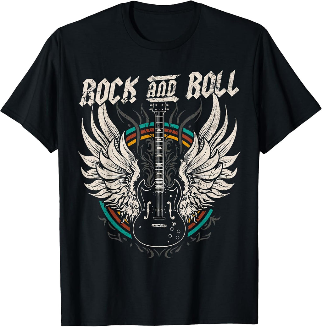 Rock and Roll Guitar Vintage Rock Music T-Shirt