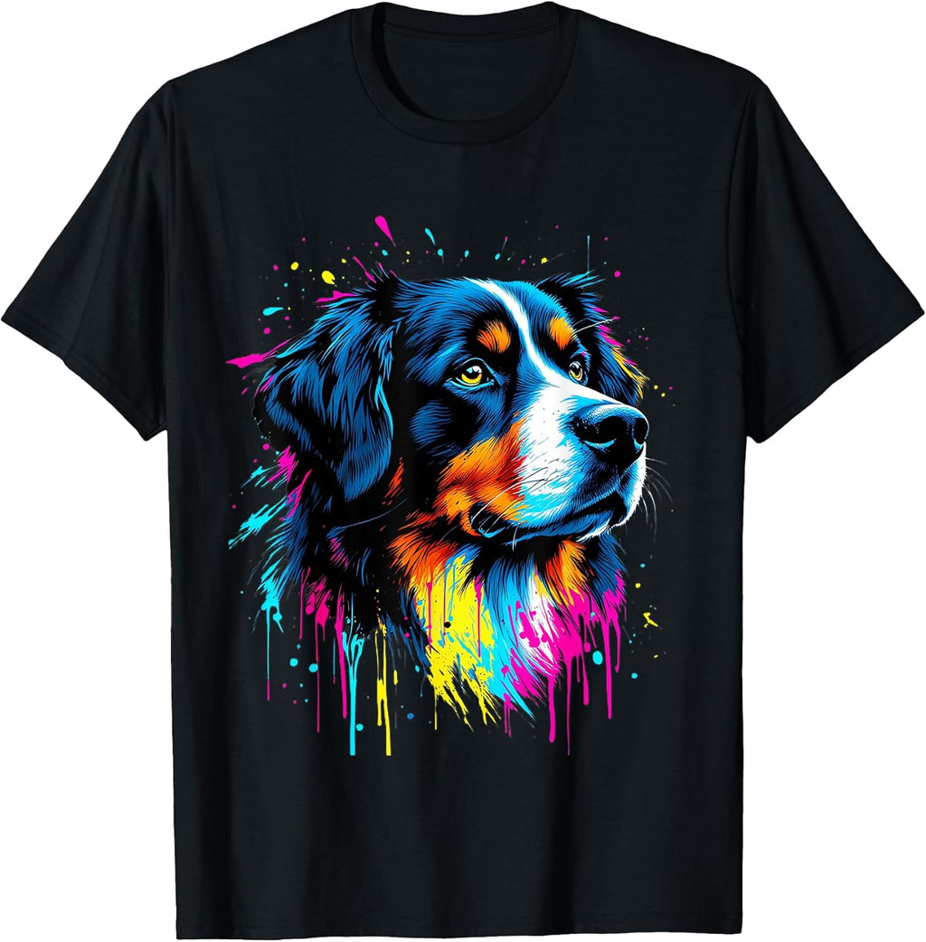 Mountain Dog Pop Art Beautiful Bernese Mountain Dog Lovers T-Shirt
