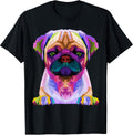 Pug Pop Art Colorful Portrait for Dog Lovers T-Shirt Unisex T-shirt, Sweatshirt, Hoodie, Long Sleeve Tee (Image 1)