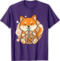 Cute Shiba Inu Dog Bubble Boba Tea Anime Kawaii Neko Gift T-Shirt