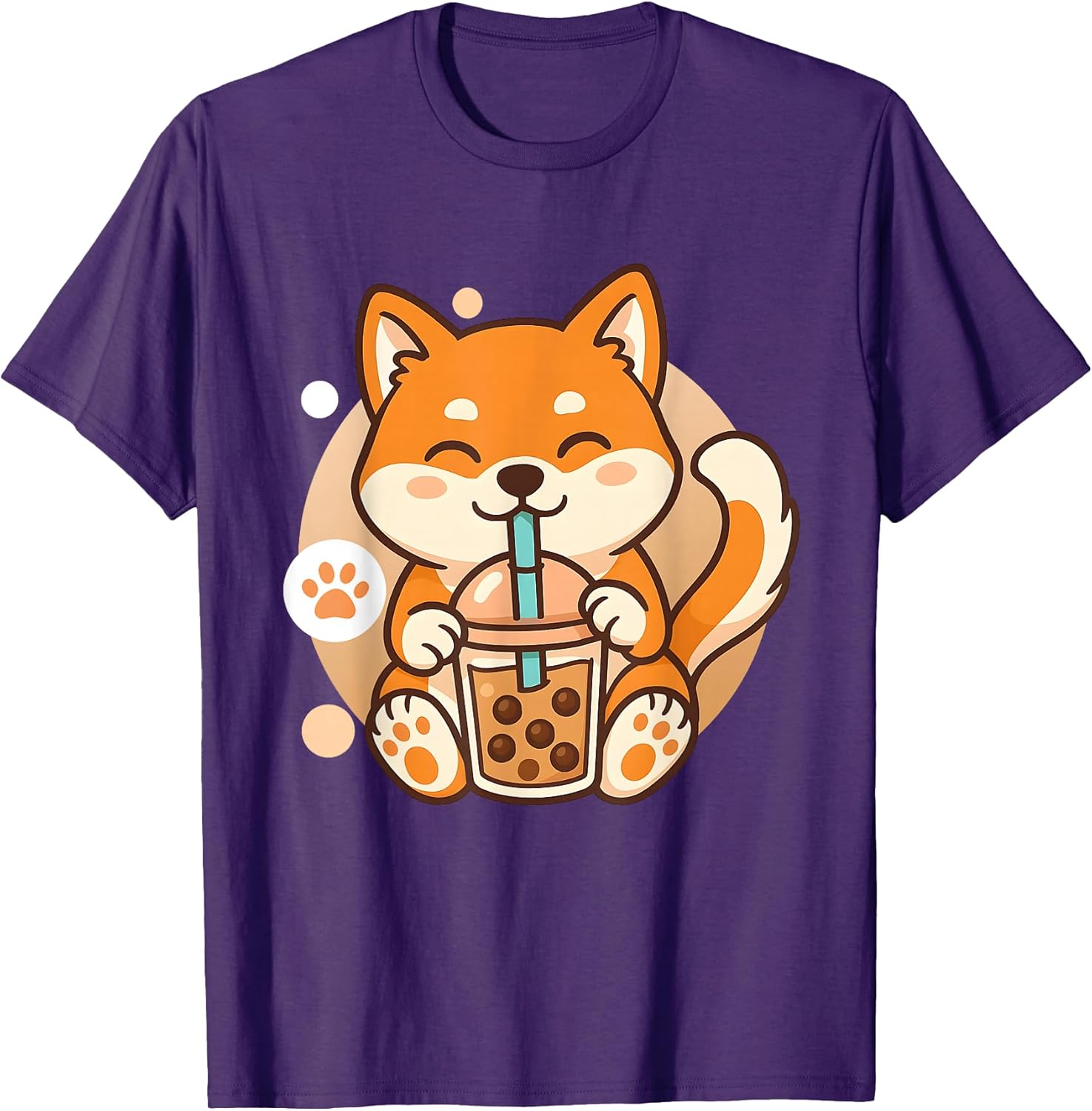Cute Shiba Inu Dog Bubble Boba Tea Anime Kawaii Neko Gift T-Shirt
