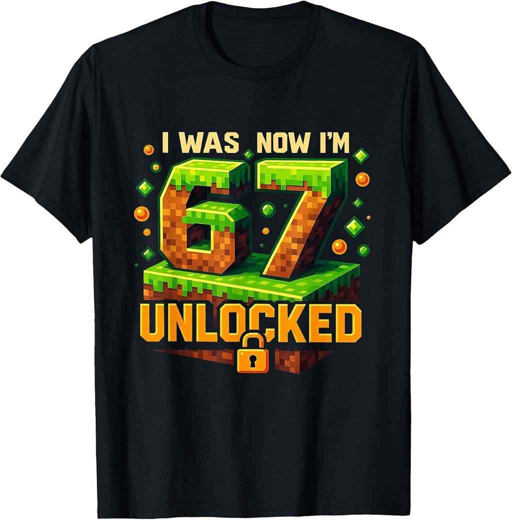 I was 6 Now I’m 7 Unlocked Funny Gamer Birthday T-Shirt