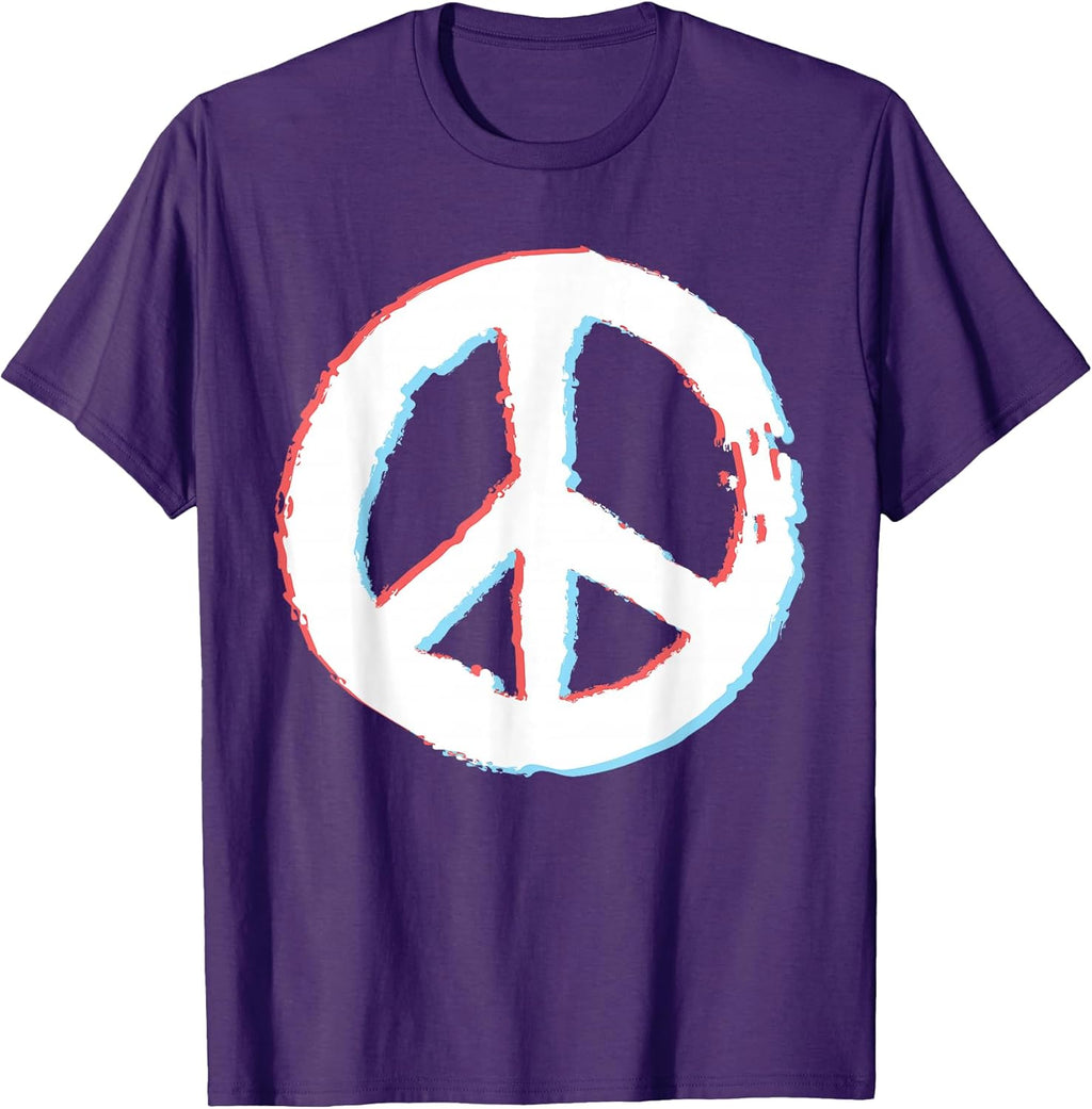 Vintage Peace Sign 60s 70s Retro Cool Hippie Costume idea T-Shirt
