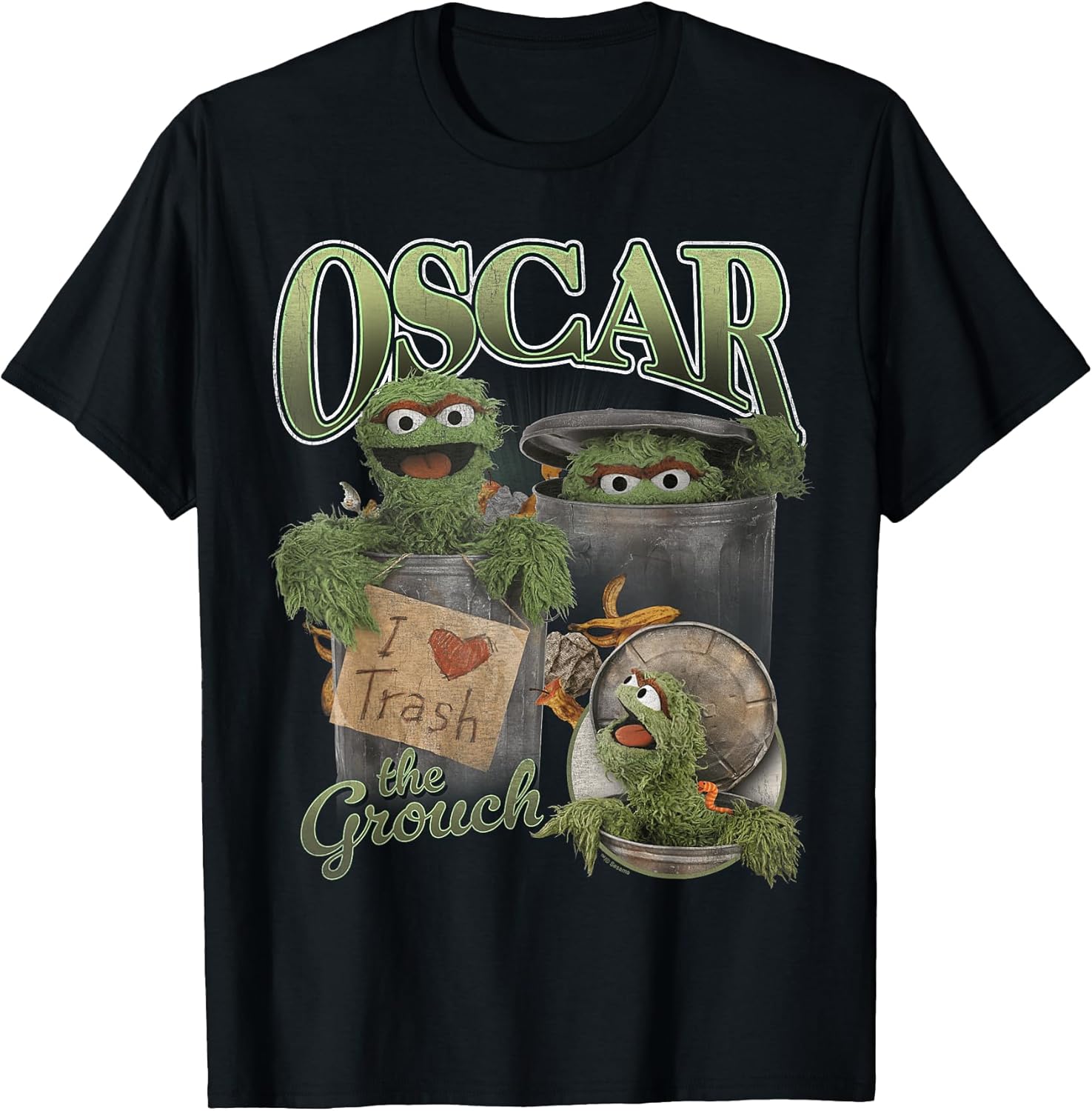 Oscar The Grouch Bootleg Style T-Shirt