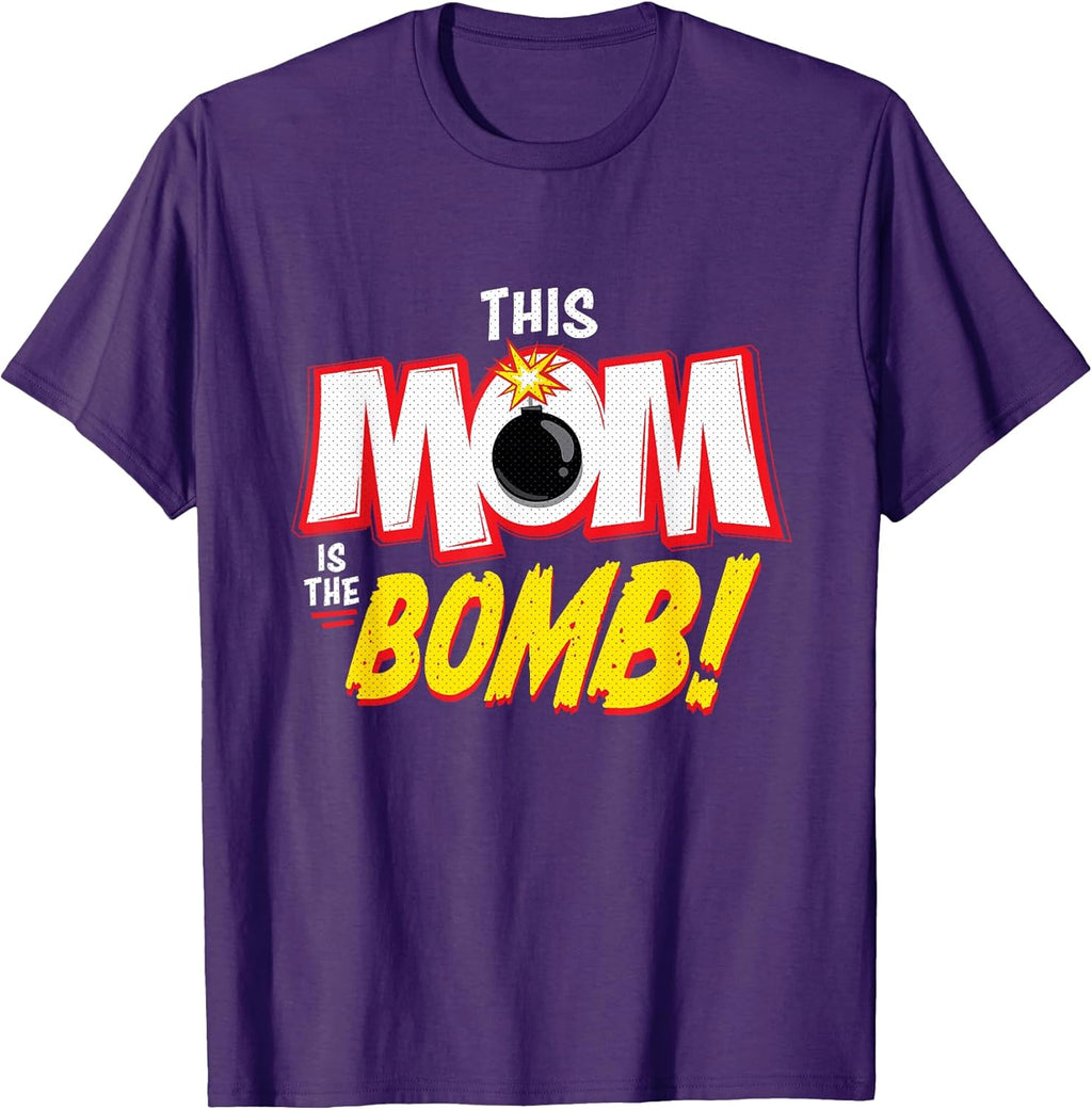 This Mom Is The Bomb Funny Mother's Day Pop Art Comic Book T-Shirt