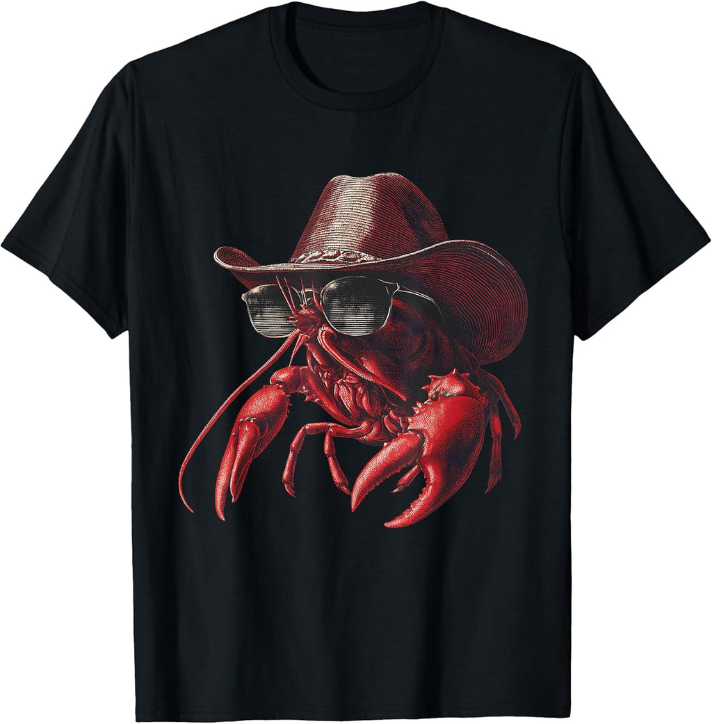 Yee Claw Cowboy Lobster Funny Western Country Crawfish Cajun T-Shirt