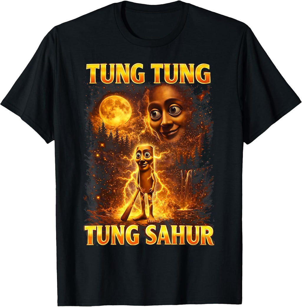 Italian Brainrot Meme Tung Tung Tung Sahur Gifts for Boy Kid T-Shirt