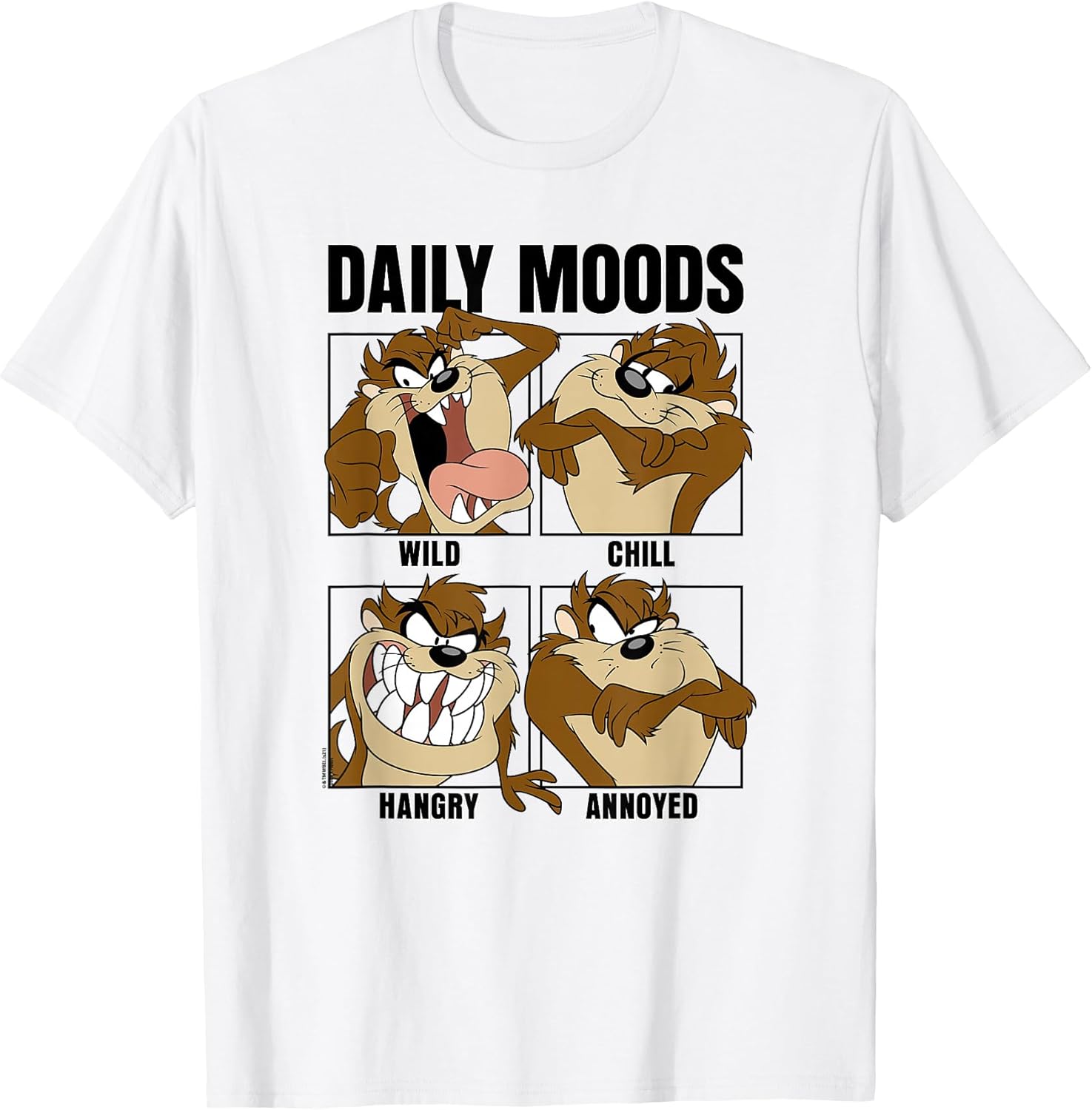 Tazmanian Devil Daily Moods Panels T-Shirt Small