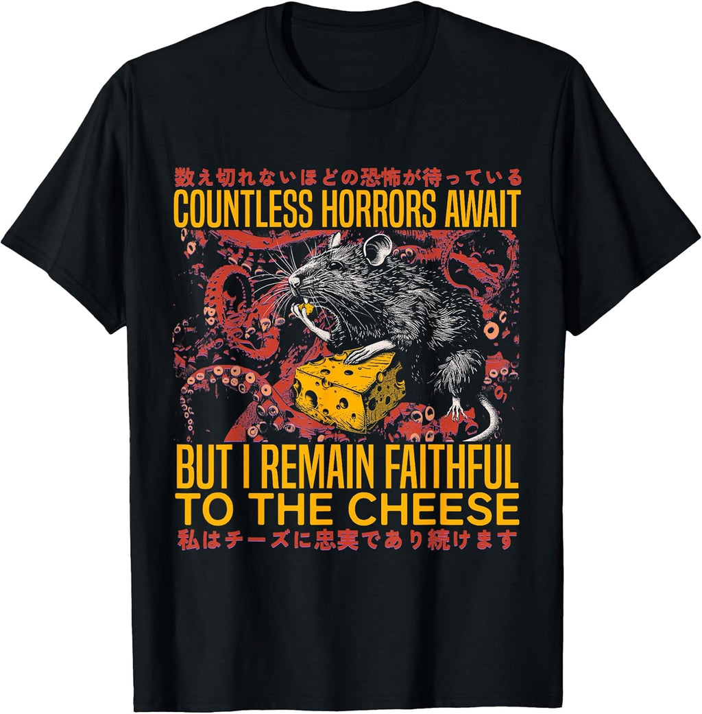 I Remain Faithful to The Cheese Vintage Japanese Rat Lover T-Shirt