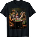 Playing Card Pop Art Gambling Squirrel Playing Poker Cards T-Shirt