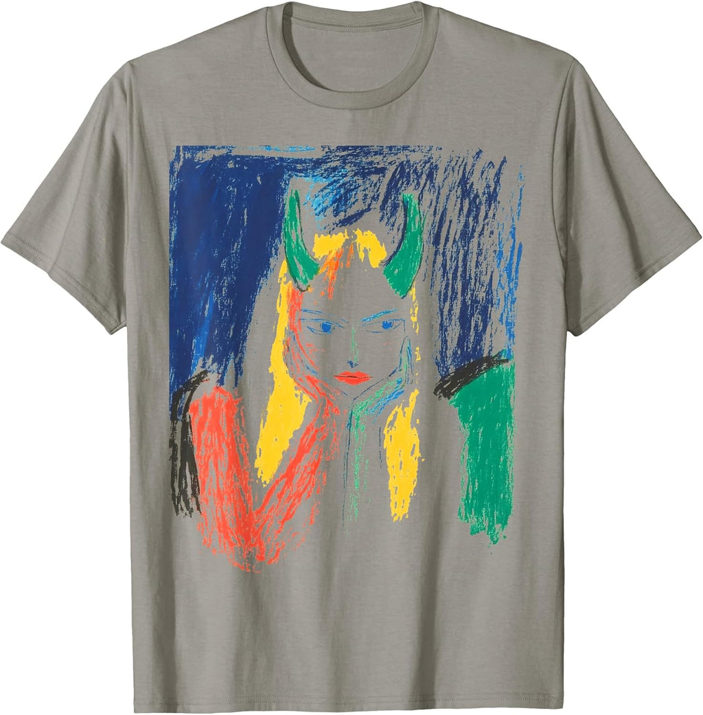 Pop Art Colorful Design With A Devil Women's T-Shirt