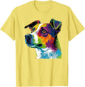Cute Jack Russel Dog Colorful Tee Jack Russel Mom Men Women T-Shirt