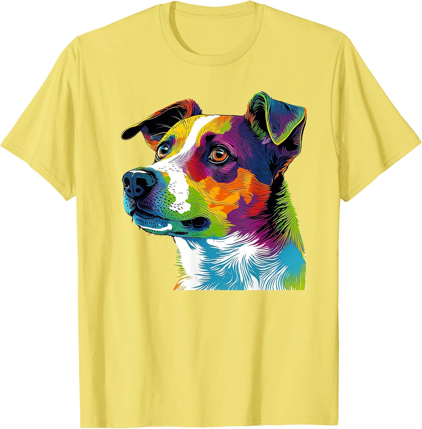 Cute Jack Russel Dog Colorful Tee Jack Russel Mom Men Women T-Shirt